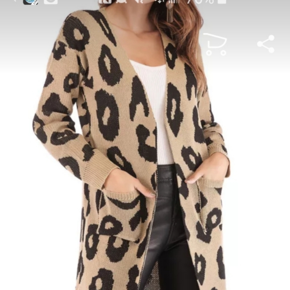 V neck Cardigan Sweater